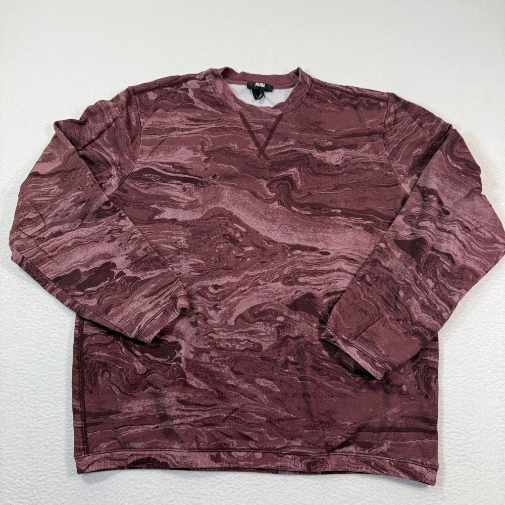 PAIGE Maroon Swirl Crewneck Sweatshirt